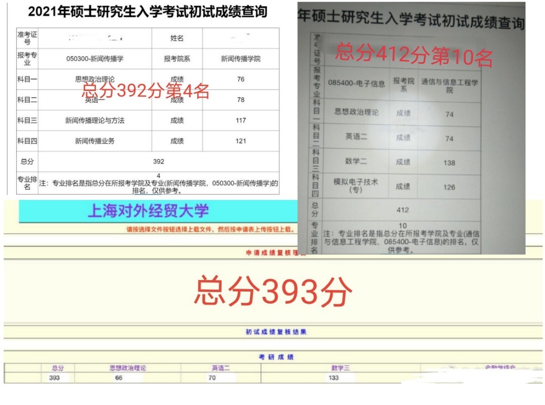 高分一大堆，满屏400+？考研成绩公布啦！查到分数，然后呢？