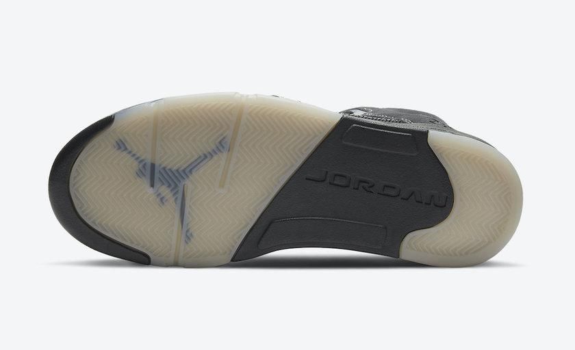 有点 OW 联名味道！“无烟煤” Air Jordan 5 官图释出，2 月来袭！