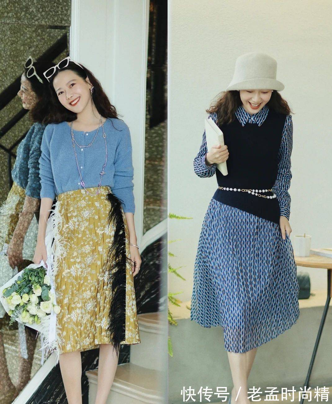 气质 “针织衫”是40+女性的气质单品,春天穿,即有风度又有温度