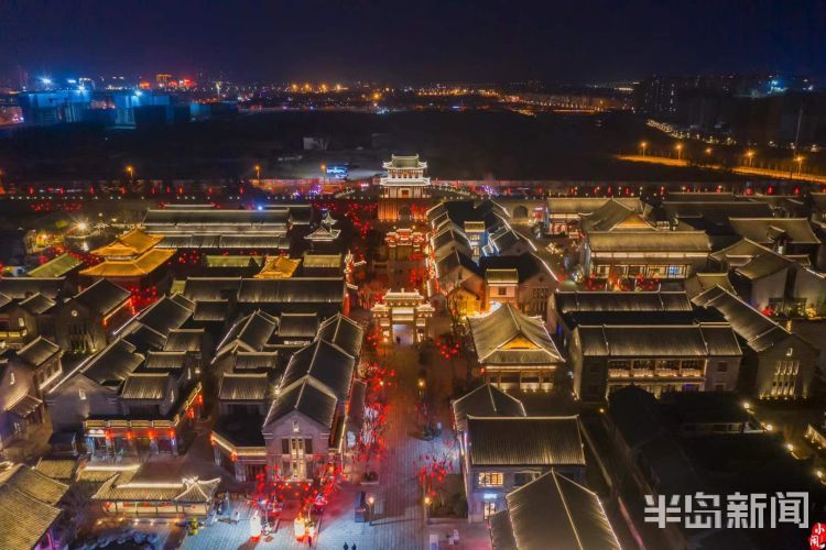 即墨古城年味浓郁，游人如织