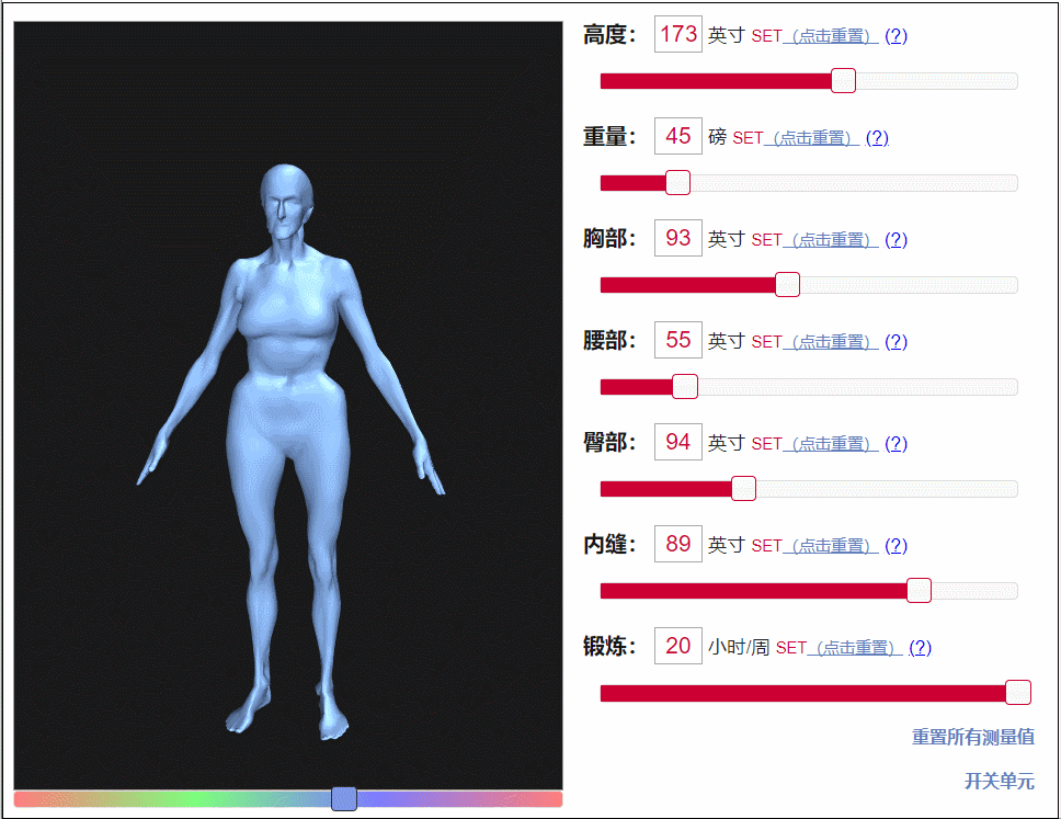 腰臀比|7个维度模拟出你的3d身材，这是什么神仙操作？