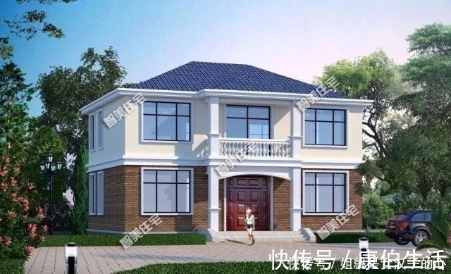 建房子|开间12米左右的两层别墅,户型简单施工易,主体造价低!