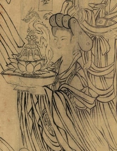 朝元仙仗图#满墙风动的众神,白描人物画范本——武宗元《朝元仙仗图》