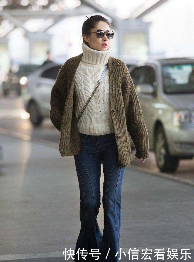 毛衣|最近火了一种“保暖穿法”,叫“毛衣+高腰裤”,显高显瘦又时髦