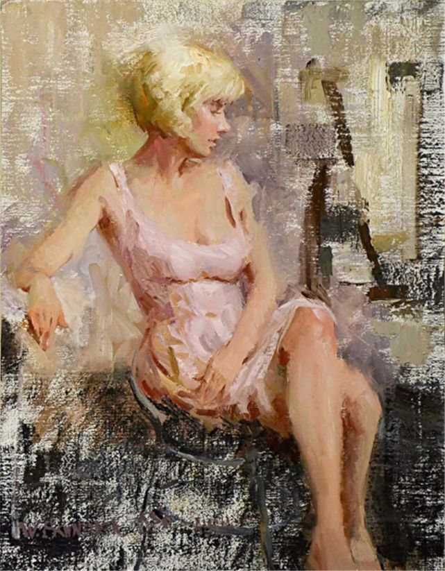 学生$在绘画的道路上，他认为自己永远是一个学生