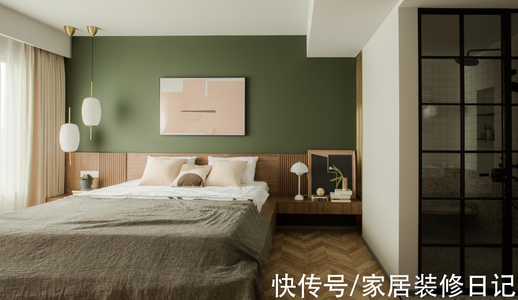 主卧|全屋重新打满柜子,柜门当墙饰,精装“教科书式”改造透着高级感