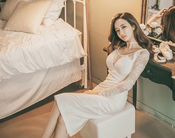 包臀裙|白色网花包臀裙,端庄大气优雅浪漫,好像小精灵公主超温婉