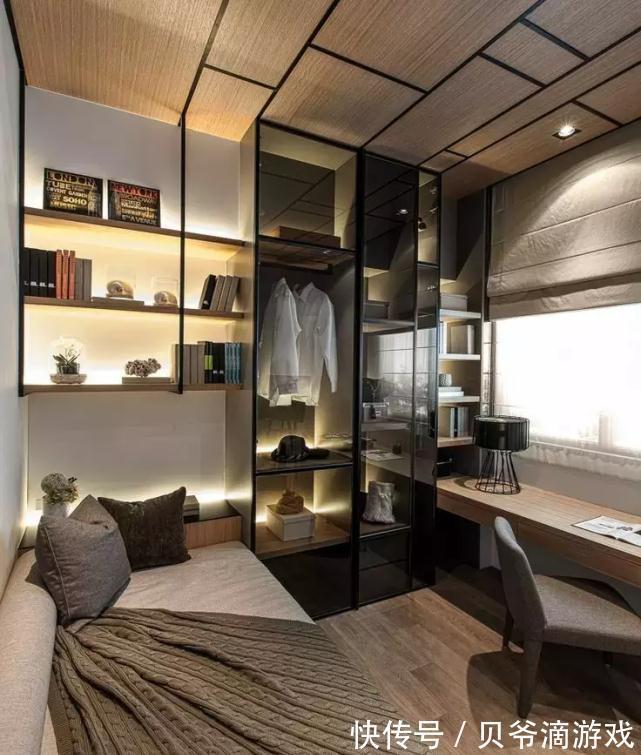 飘窗|不用专门预留书房了,这种卧室书房一体的设计最实用!