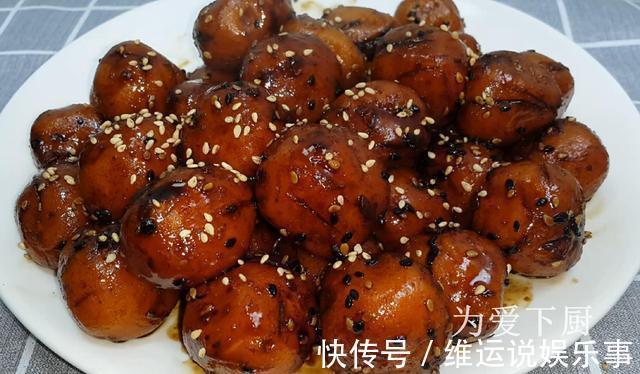 糯米粉|2根红薯,半斤糯米粉,做出特色丸子,软糯香甜,上桌汤汁都不剩