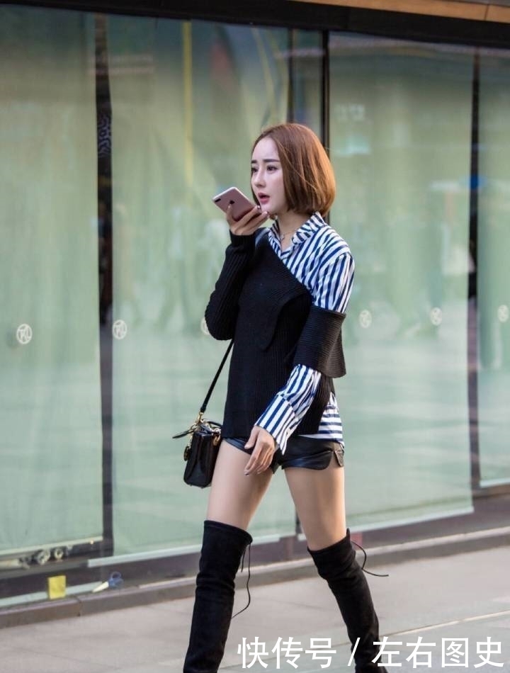 曲线|街拍:长裙和短裤美女,完美的曲线穿出属于自己的魅力!