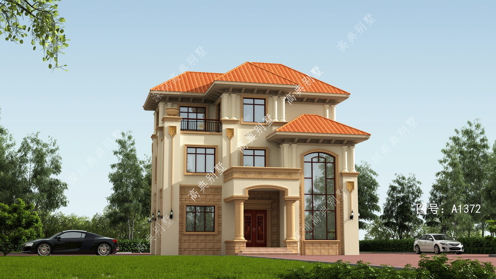 别墅|这款欧式三层别墅,整体简约时尚,经典不宜过时。