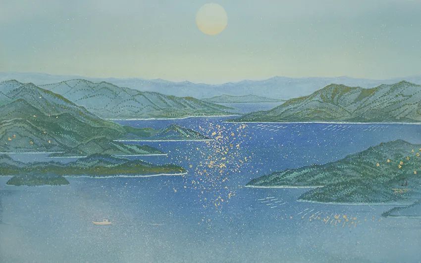 画家#这位日本画家的画有一种静谧的精致感,唤起一种沉思、空灵的感觉