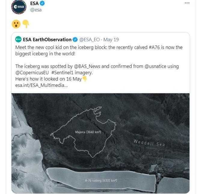 南极 能放下130个澳门，全球最大冰山刚从南极崩落，知道它有多少水吗