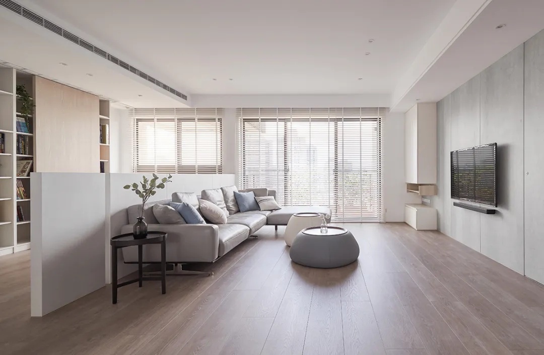 简约|大3房就爱原木风:甜嫩粉+雾灰蓝色调打造自然简约亲子宅