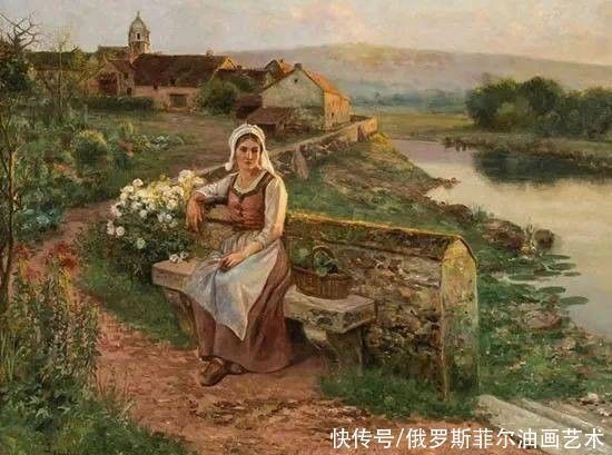 费加罗报@女子、花与光，好美的画面~比利时画家让·博杜因油画作品欣赏