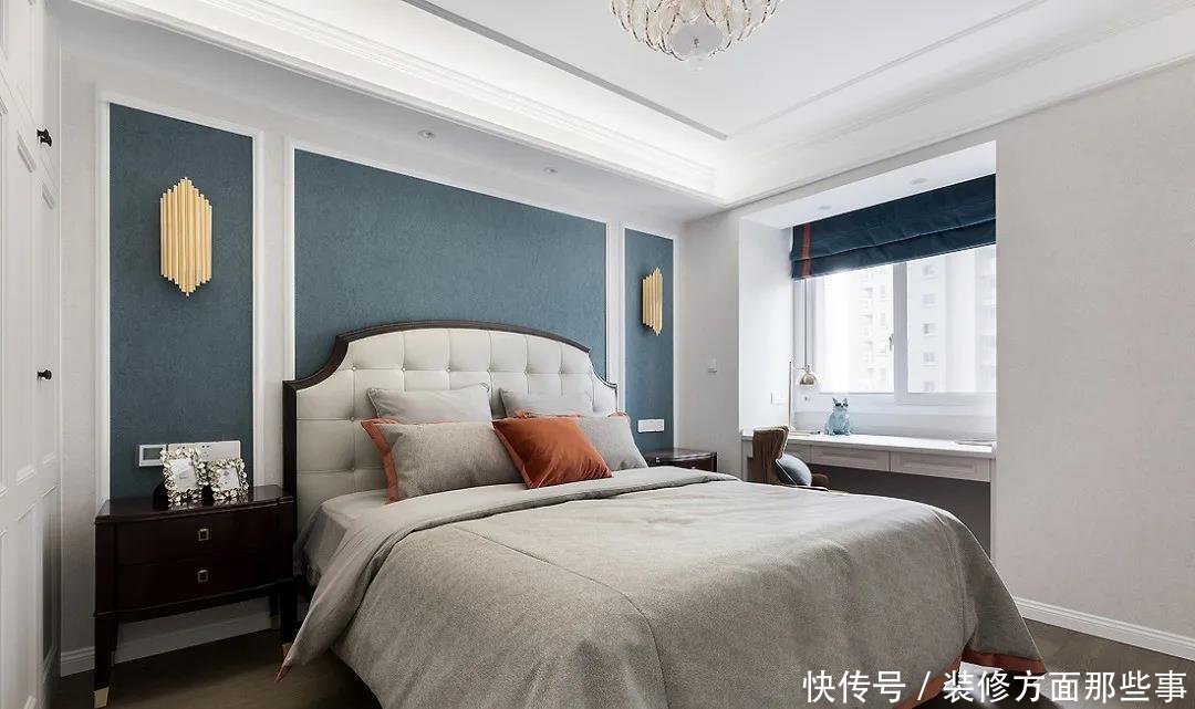 碧桂园|111平美式三居室,采用墨绿色点缀整个空间雅奢氛围蔓延开来