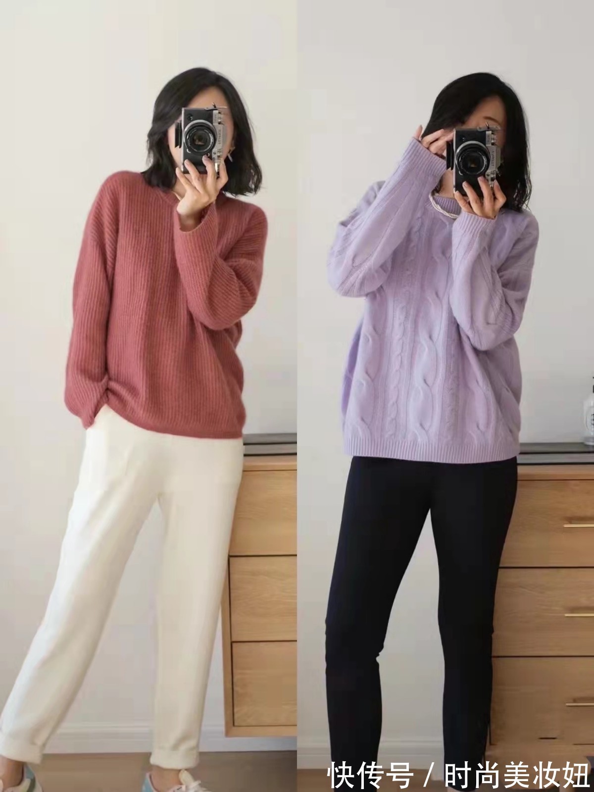 梨型 这位120斤梨形身材博主太会穿,每套都好显瘦,说100斤都信