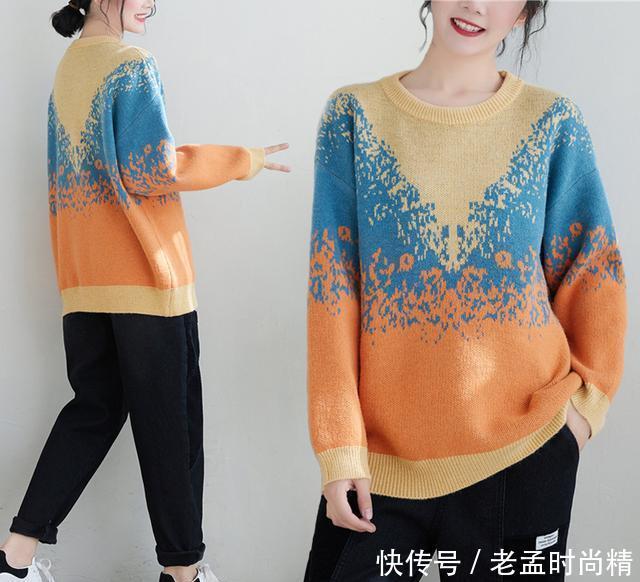 显瘦|说实话,胖到130斤一点也不慌,全靠这大码毛衣加持,贼显瘦