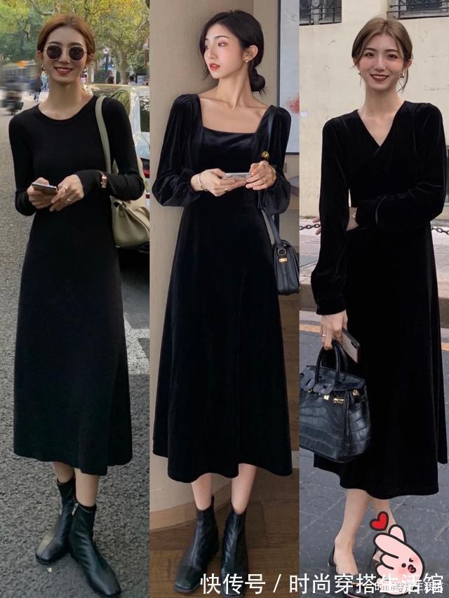 tips 秋冬多穿这3条连衣裙,时髦显瘦又气质,配大衣棉服穿就很美