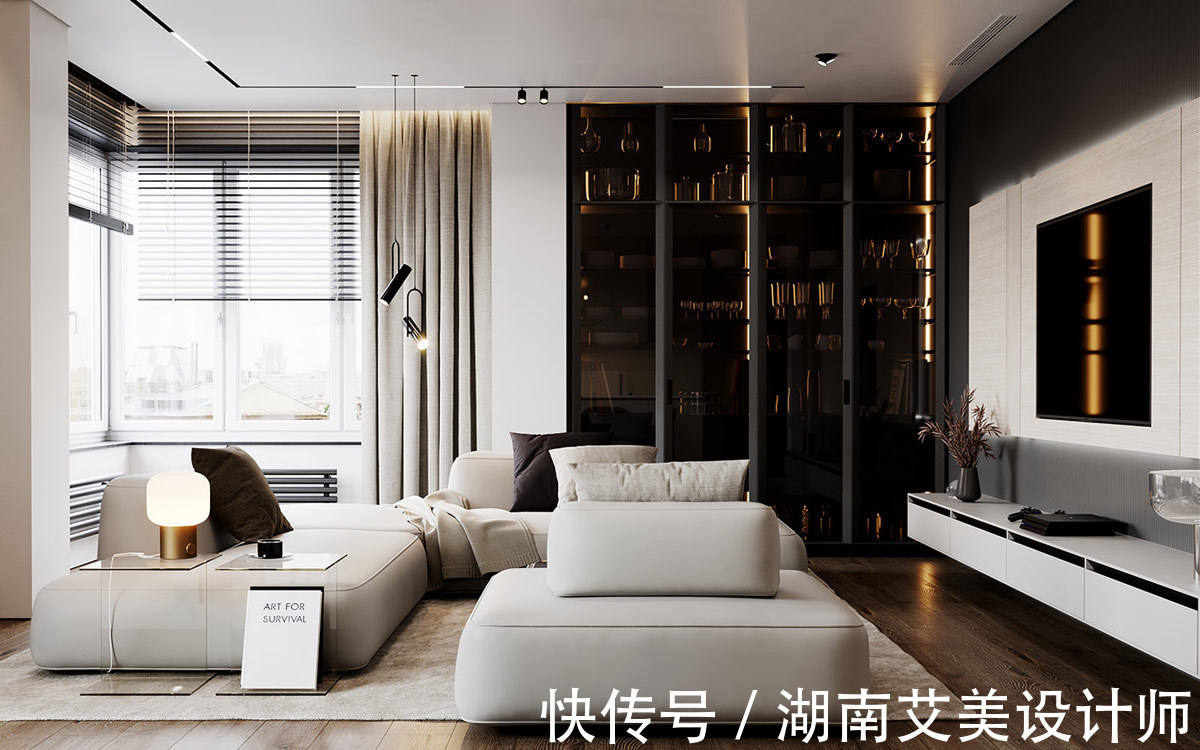 软装|114㎡现代风软装设计，具有生命力的质感之美！