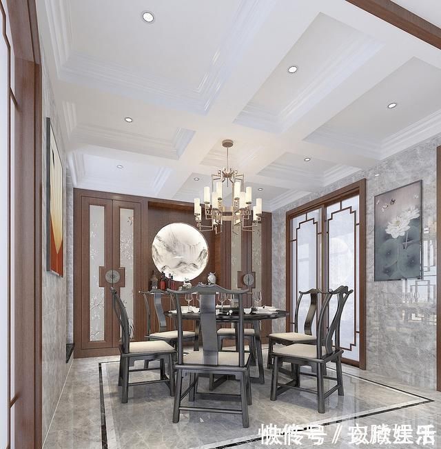 餐厨|248平米新中式，听了老婆的话，买两套平层打通比别墅住的还舒服