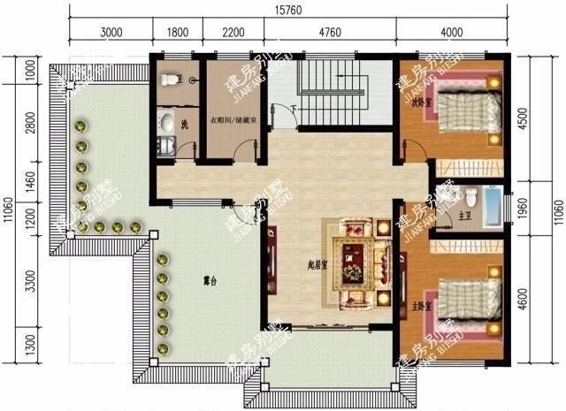 真石漆|2栋宽15米左右的农村别墅,返乡建房首选,户型好造价合适