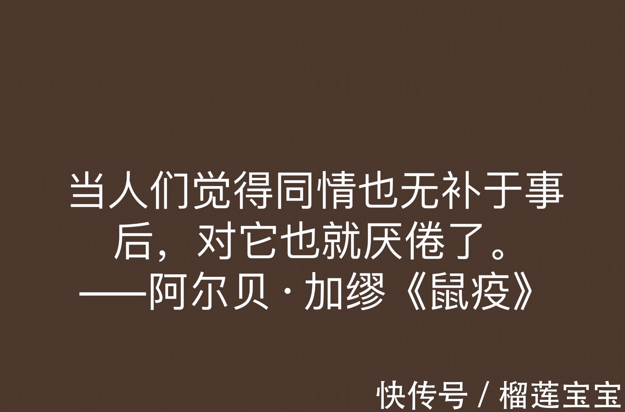 阿尔贝·加缪！法国大作家加缪，小说《鼠疫》十句格言，充满人生哲理，值得深悟