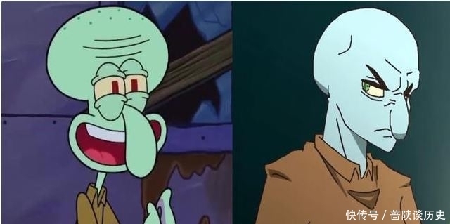 盗版|海绵宝宝:盗版的海绵宝宝,章鱼哥变成年轻帅大叔,珊迪却成了“病娇”!