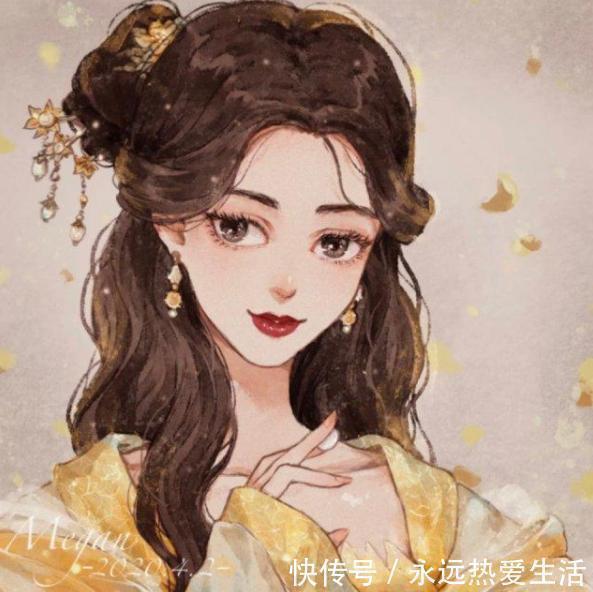 花木兰$迪士尼公主古风装扮,艾莎公主美丽动人,但是花木兰最适合!