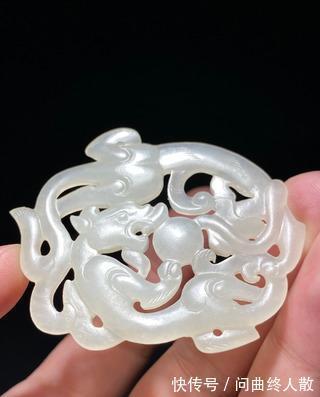螭龙$清 和田玉籽料 白玉 螭龙 玉佩 挂件 把件