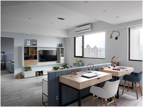 主卧|这套88平小户型北欧风，全开放式就算了，书房竟然在厨房旁边！