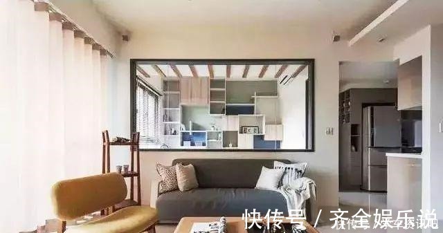 玄关|116平三居室，客厅装饰创意满满，电视背墙做法难得一见！