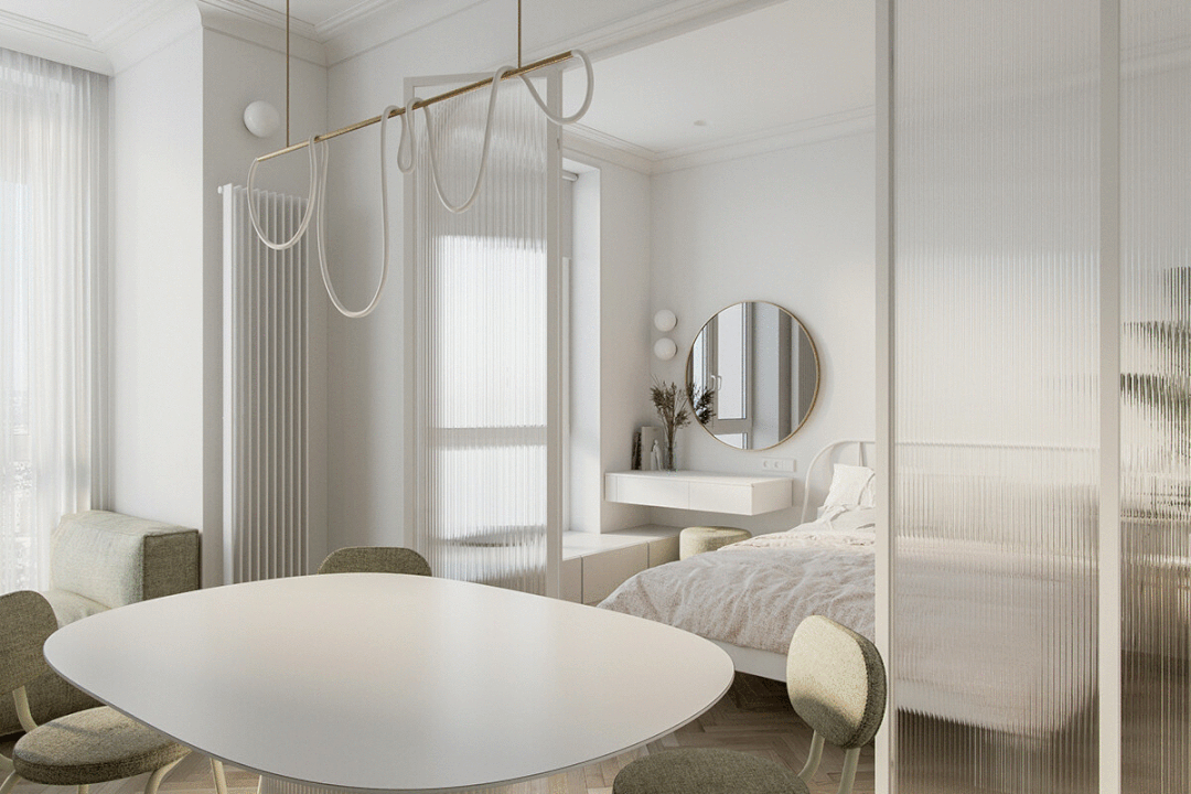 玄关|37㎡奶油系单身公寓，极简却很有质感，堪称小户型设计教科书！