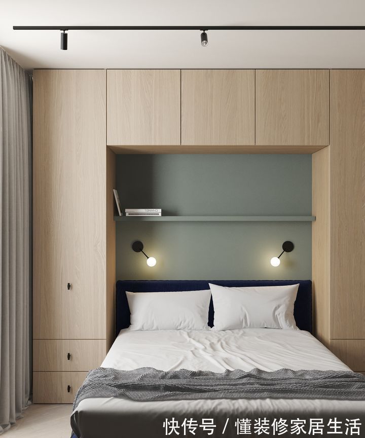榻榻米|卧室小,我会这样安排床和衣柜,让木工无缝衔接打一起,实用性强
