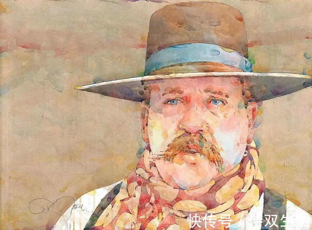 艺术学院&他笔下的人物生动活泼,色块叠加的恰到好处!