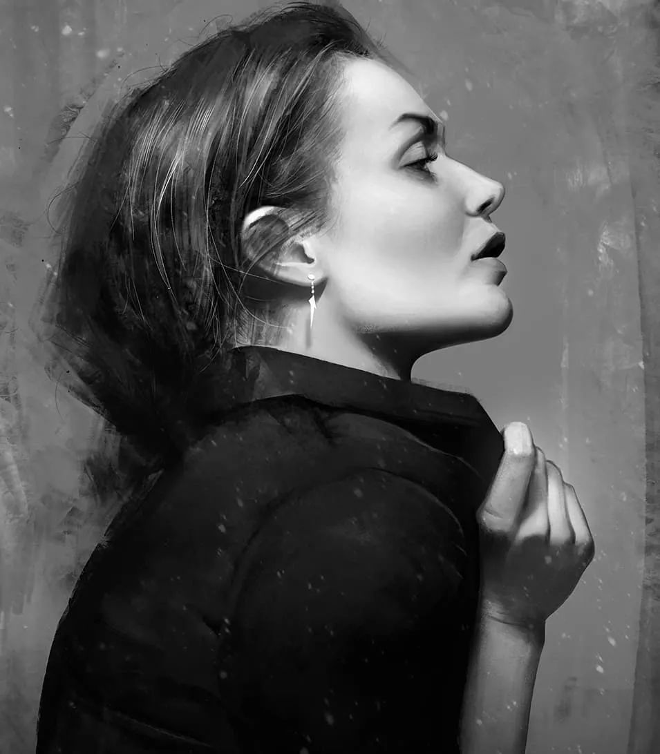 暗部$这三位艺术家的画中女子,楚楚动人,美若天仙