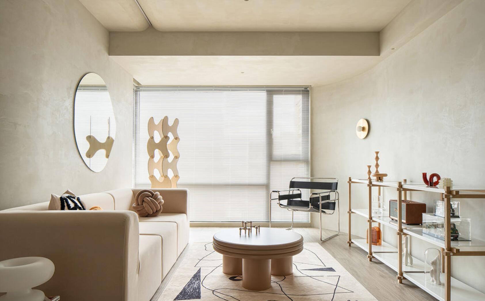 布局|不愧是设计师的家，全屋不用乳胶漆，布局颠覆传统，超有质感！