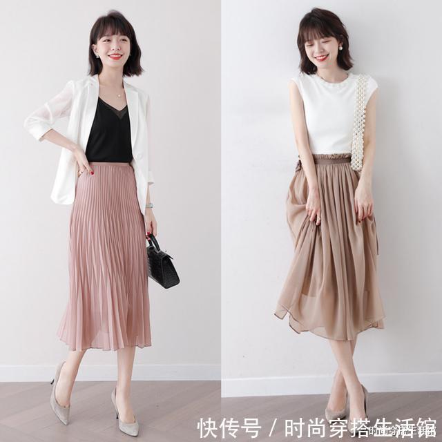 百褶裙|百褶裙怎么搭配好看?这样穿既时髦又有气质
