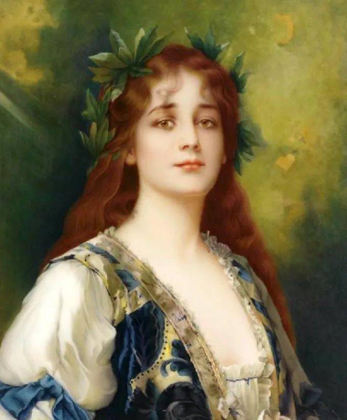 艺术学院!19世纪油画家笔下细腻的年轻漂亮女子,人物造型丰韵端庄 雍容华贵