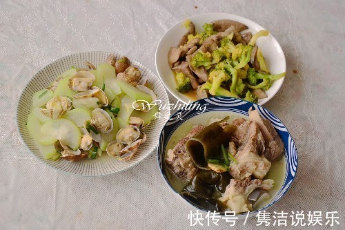 奶奶为孙子准备的午餐,2菜1汤,补铁补钙,营养真不简单