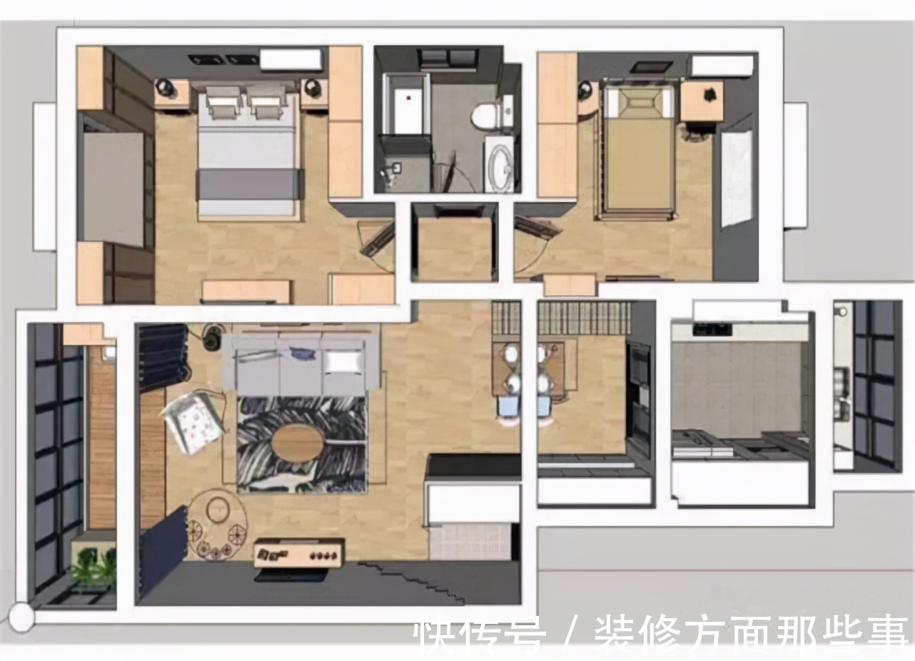 用力过猛|84平北欧风二居室,有一种朴素、清新的原始之美