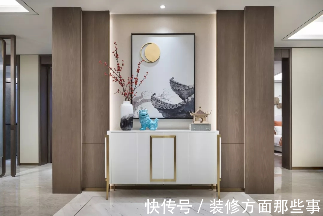 金色|162平中式四居室,以暖柿调糅合端庄雅正的金色这样居然很温馨