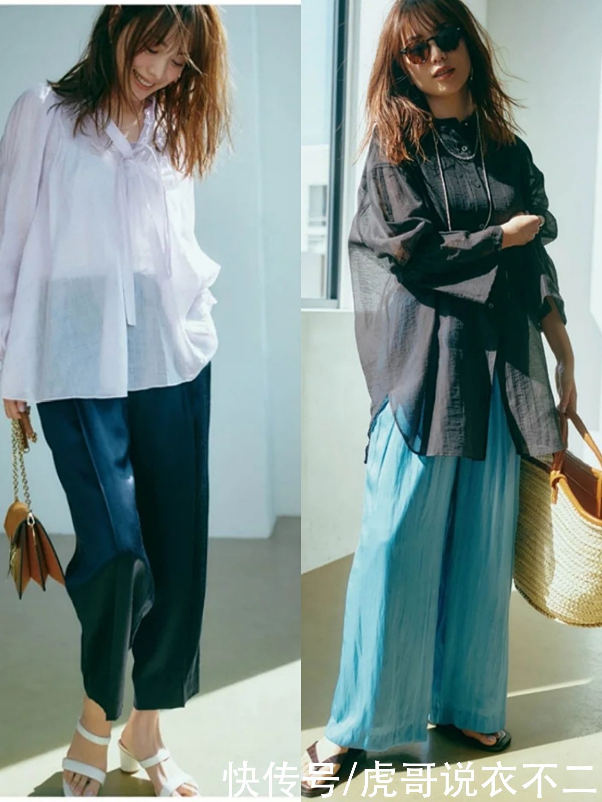 又到了穿透明感衬衫的季节，日本女人的搭法很绝，优雅又显气质