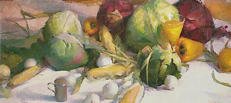 油画作品|好久没见过这么准的造型了,她的用色也超扎实!