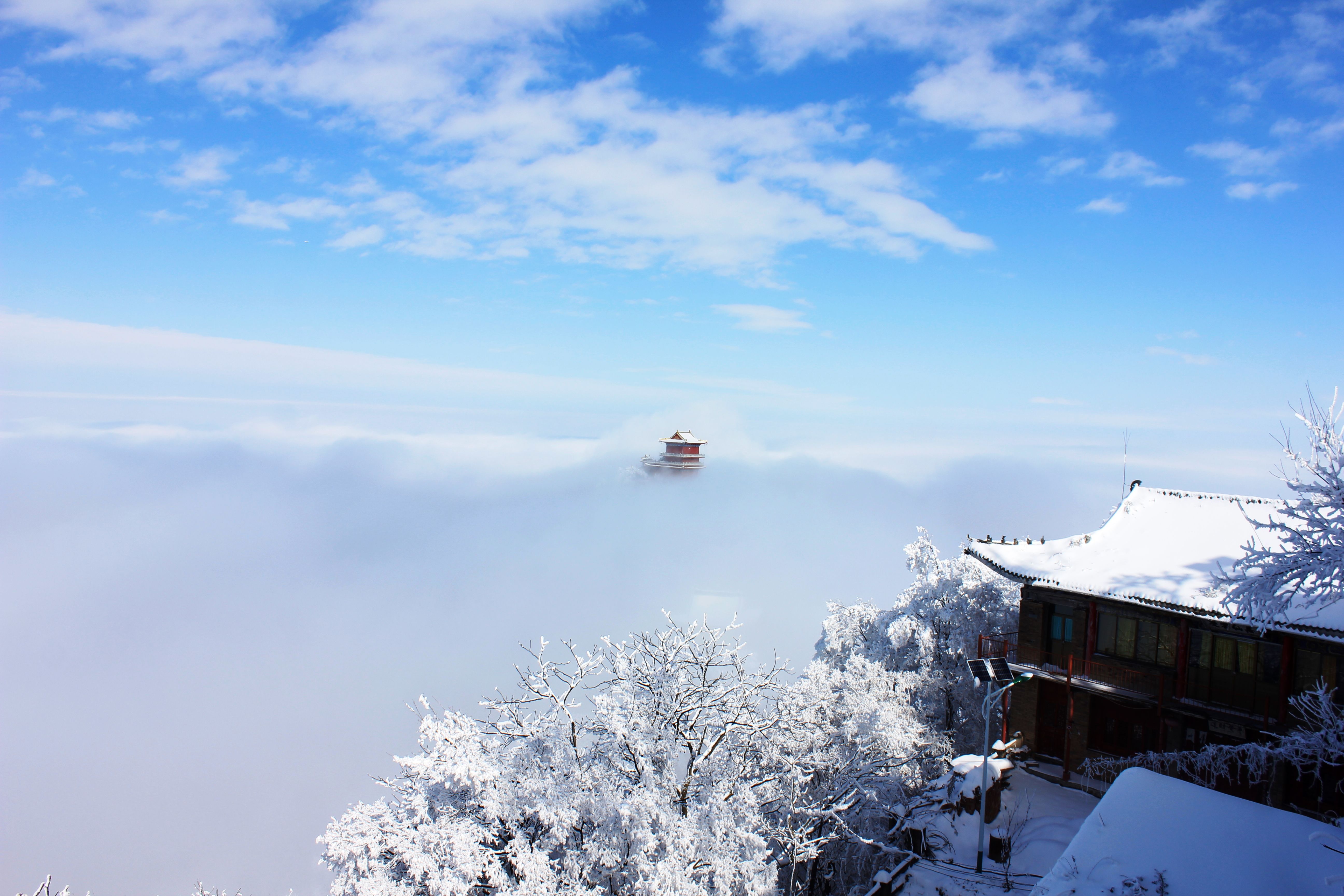 征集|【年末福利征集】雪后南五台幸遇云海