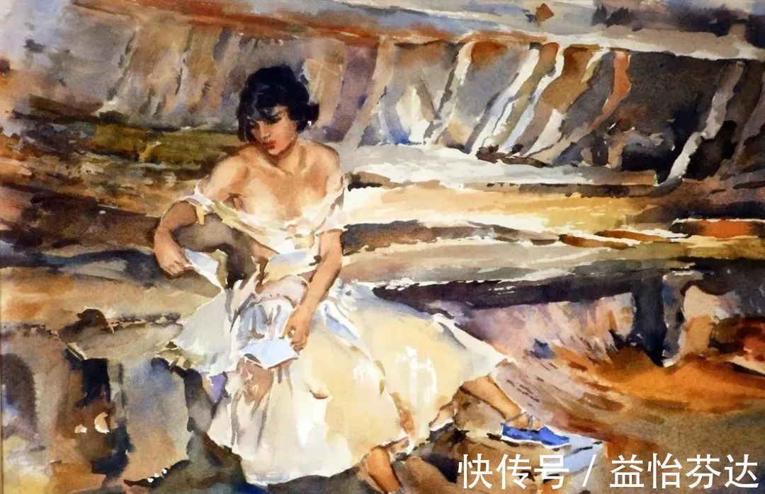 水彩!他是最会画人体画作的 世界顶尖级水彩大师