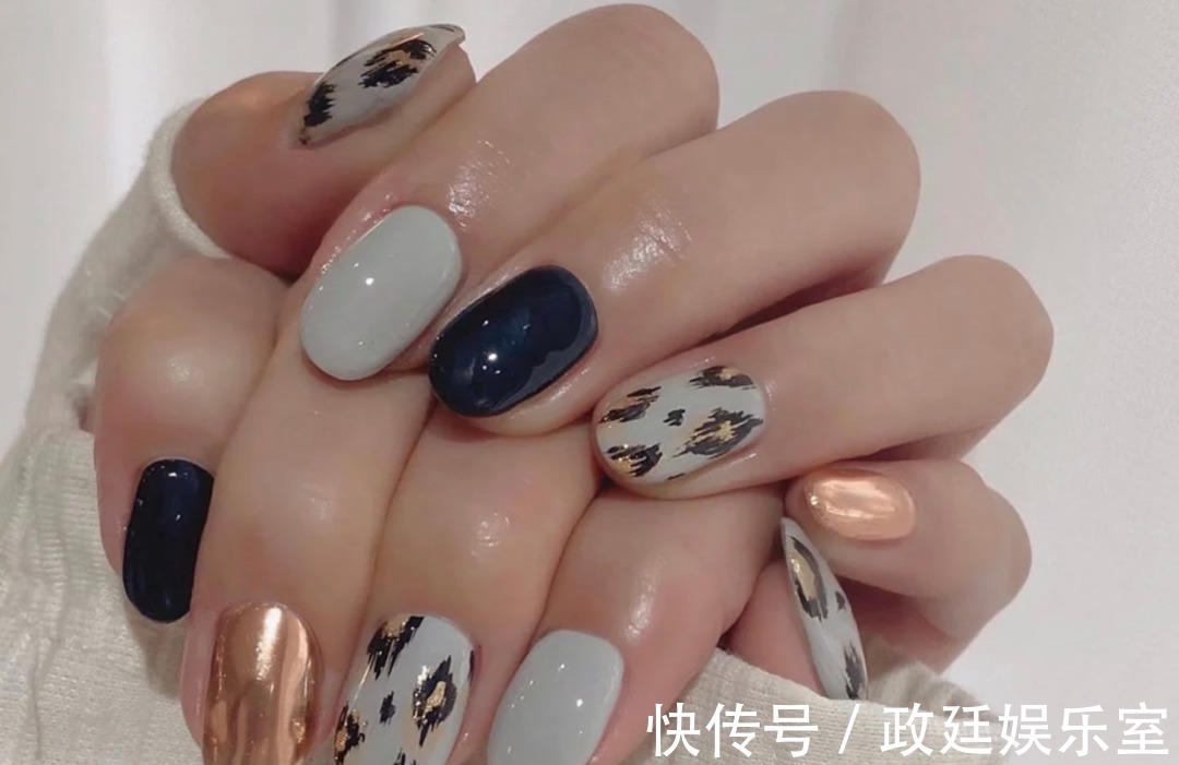 ins感|秋冬不可或缺的元素美甲,琥珀:我必在其列,豹纹:我经久不衰!