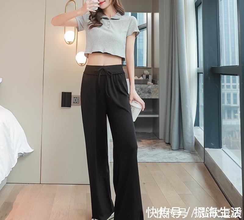 大长腿|单调的牛仔裤就别穿了,学我媳妇这样穿阔腿裤,减龄添气质