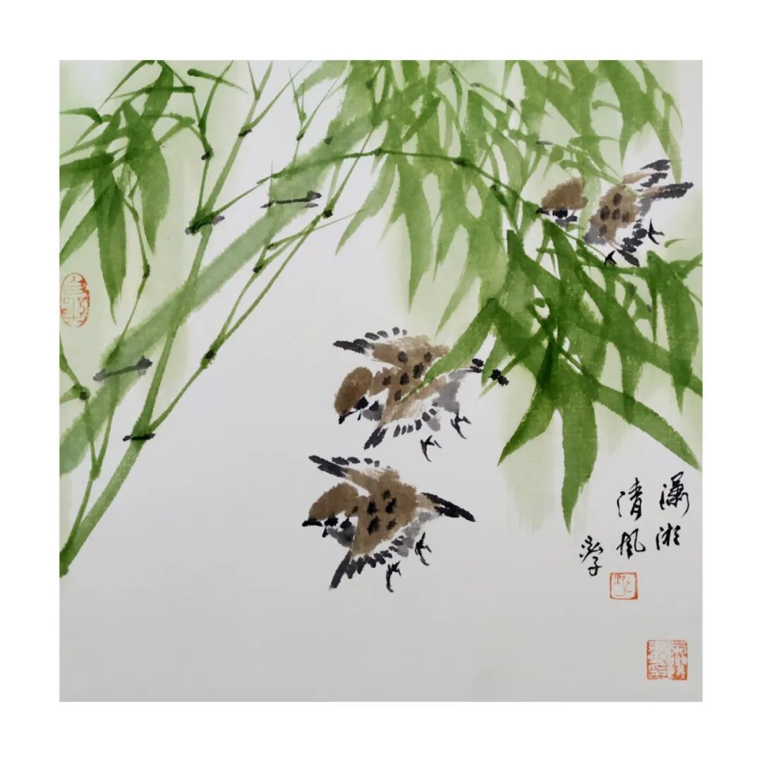 研究员!朱荣耀《壬寅新春,竹报平安》系列小品