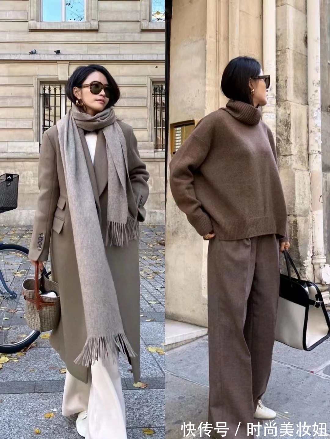 洋气 今年“打底裤”过时了,外套还是搭配长裤更洋气,照穿时髦翻倍